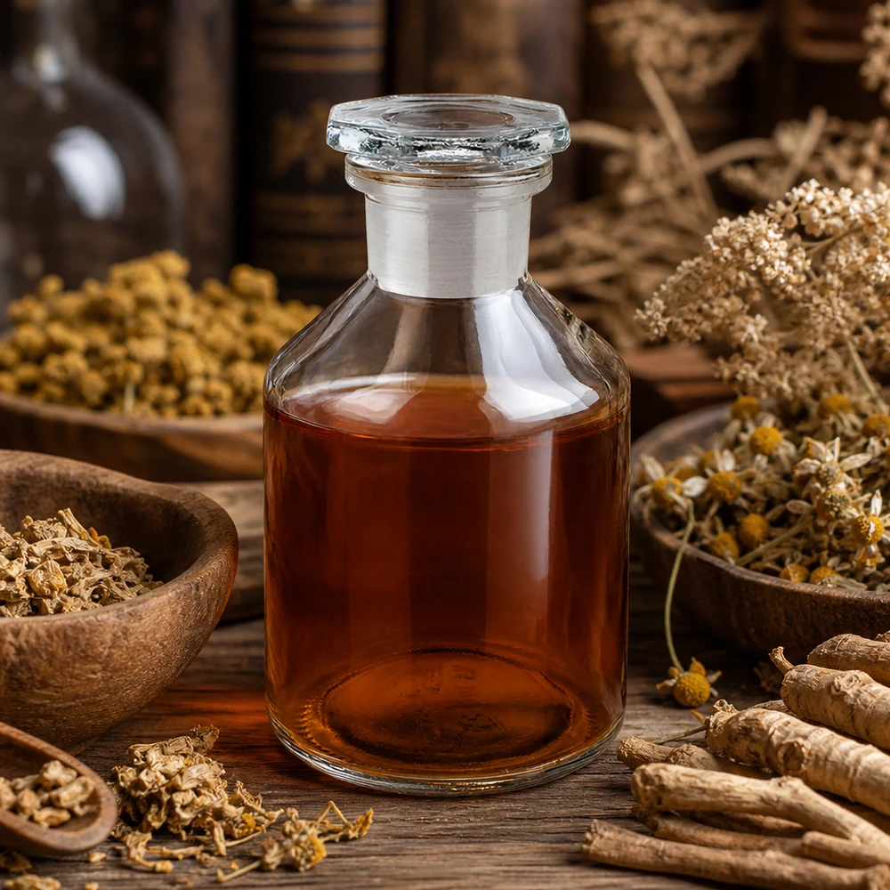 Apothekerflasche Steilbrust 50ml klar mit Glasstopfen ideal für ätherische Öle und Extrakte