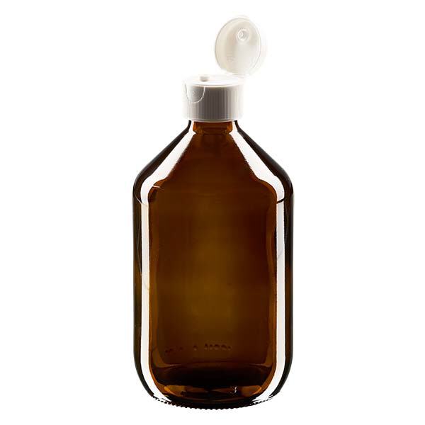 500ml Medizinflasche braun, mit Klappverschluss ApoGlas 500ml Medizinflasche braun, mit Klappverschluss ApoGlas
