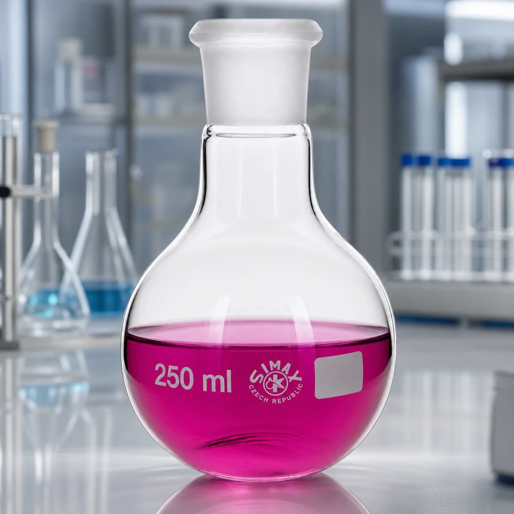 Stehkolben 250ml mit Normschliff (29/32) Chemiekolben 250ml Volumen mit Normschliff-Verbindung für Laboraufbauten und Tests