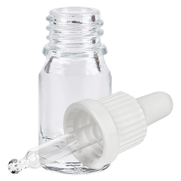 5ml Pipettenflasche weiß Originalitätsverschluss ClearLine UT18/5
