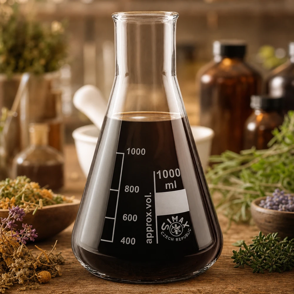 Graduierter Kolben 300ml aus robustem Laborglas mit praktischem Weithals Design