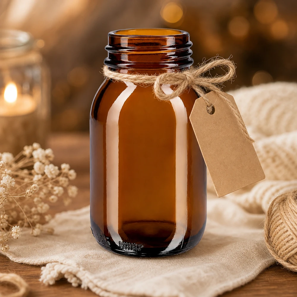 Handliche 125ml Braunglasflasche mit Weithals für vielseitige Anwendungen