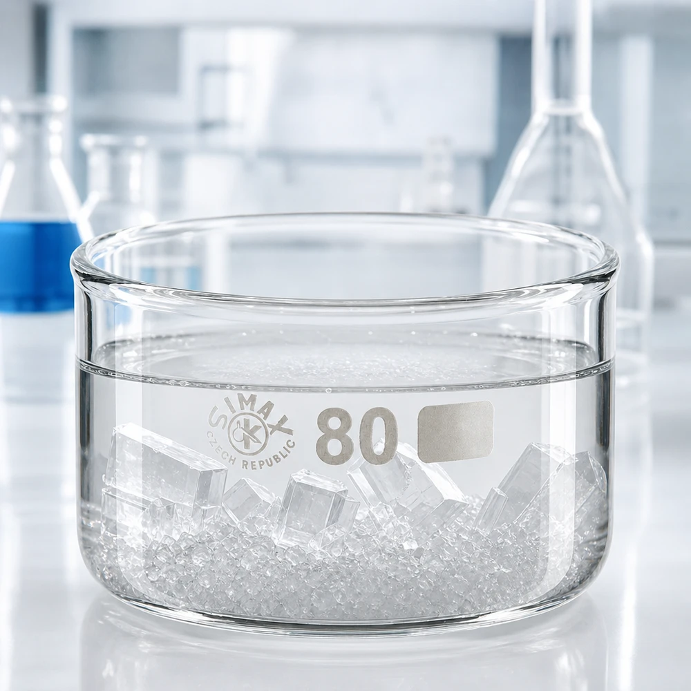 150ml Kristallisierschale ohne Ausguss Borosilikat ø80mm Robuste Glasschale 150ml für Kristallisationsversuche im Labor mit breitem flachen Boden