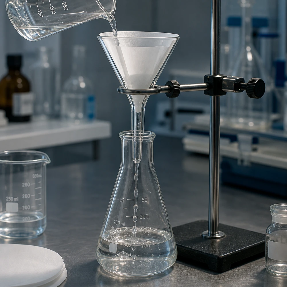 Trichter ø30mm Kalk-Soda, Winkel 60°, Kurzstil Kompakter 30mm Kalk-Soda-Trichter mit optimiertem 60 Grad Winkel für effiziente Flüssigkeitsübertragung