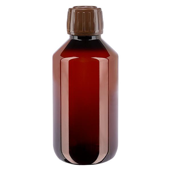PET Flasche 200ml mit braunem Verschluss Originalitätsverschluss PET Flasche 200ml mit braunem Verschluss Originalitätsverschluss