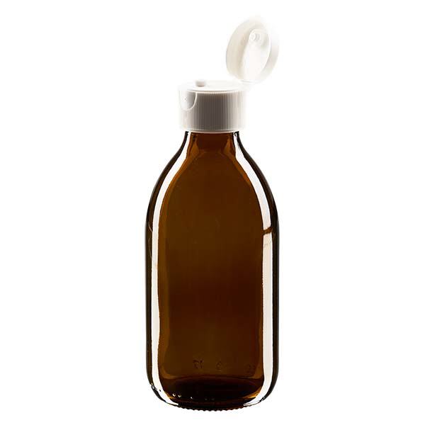 250ml Medizinflasche braun, mit Klappverschluss ApoGlas