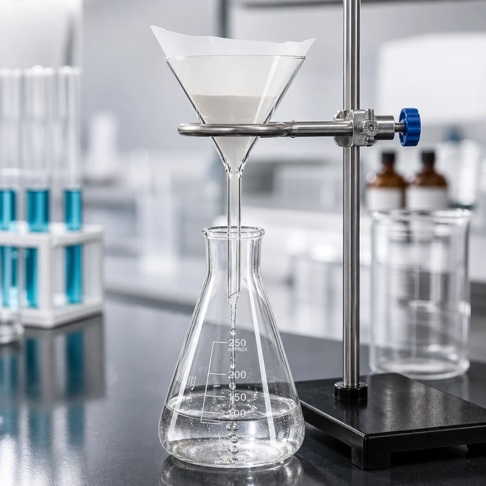 Trichter ø80mm Kalk-Soda, Winkel 60°, Kurzstil Qualitäts-Labortrichter aus transparentem Kalk-Soda-Glas für Forschung und Entwicklung