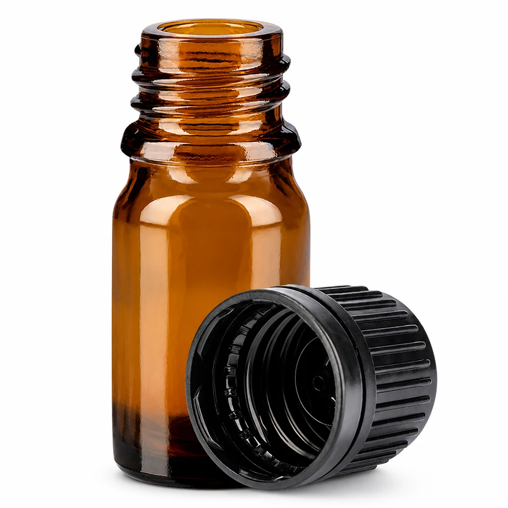 Hochwertige 5ml Glasflasche mit SV-Gewinde für sichere Lagerung von Konzentraten