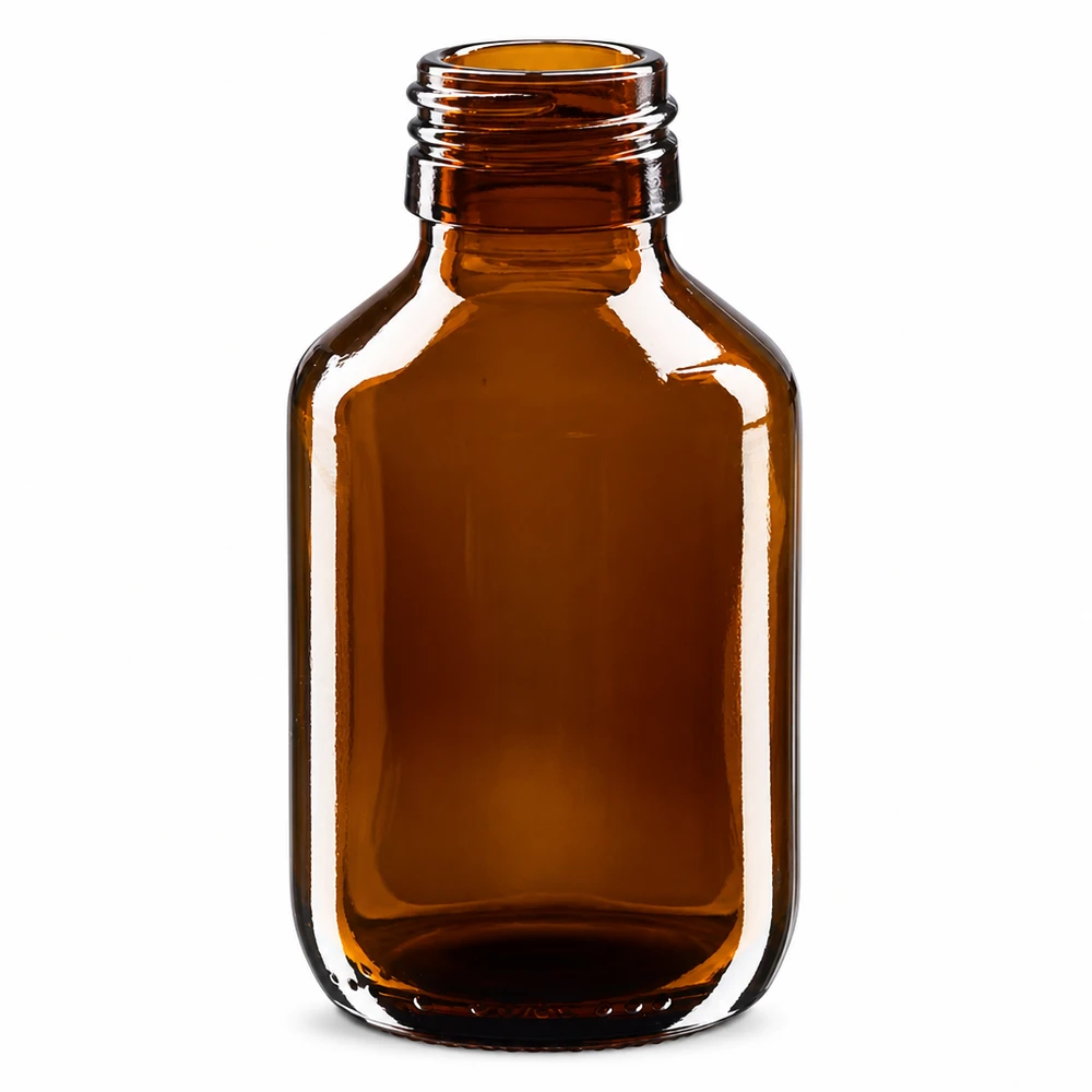 100ml Medizinflasche braun, ohne Verschluss PP28 ApoGlas ApoGlas Flasche 100ml braun für pharmazeutische Zwecke ohne PP28 Deckel