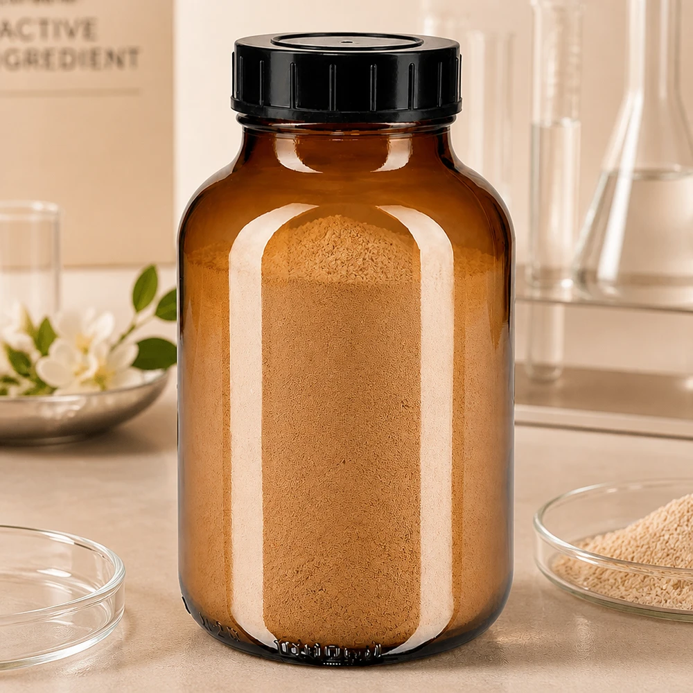 Vielseitige braune 1000ml Glasflasche mit Schraubverschluss für trockene Inhaltsstoffe