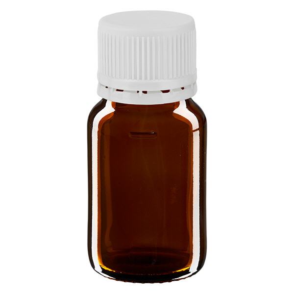 30ml Medizinflasche braun, Verschluss weiß mit Originalitätsring ApoGlas 30ml Medizinflasche braun, Verschluss weiß mit Originalitätsring ApoGlas