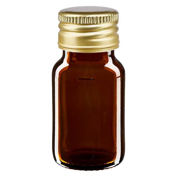 30ml Medizinflasche braun, mit Verschluss gold Aluminium ApoGlas 30ml Medizinflasche braun, mit Verschluss gold Aluminium ApoGlas