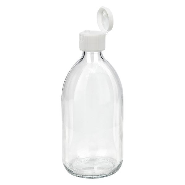 500ml Medizinflasche klar, mit Klappverschluss ApoGlas 500ml Medizinflasche klar, mit Klappverschluss ApoGlas