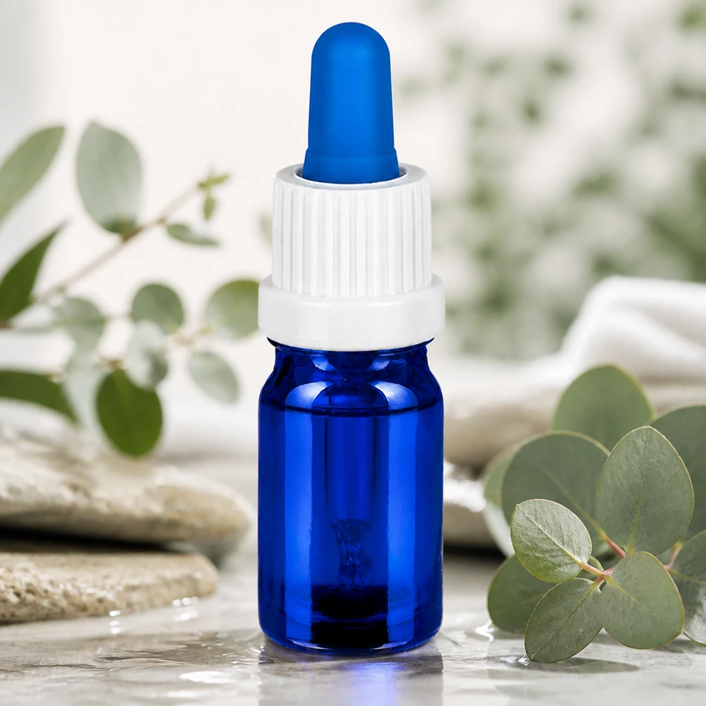 5ml Pipettenflasche weiß/blau Originalitätsverschluss BlueLine UT18/5 Handliche 5ml Glasflasche mit präzisem Tropfsystem für Labor und Pharmazie Anwendungen