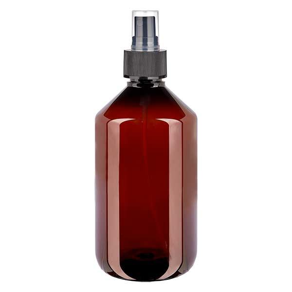 PET Flasche 500ml mit Zerstäuber schwarz PET Flasche 500ml mit Zerstäuber schwarz