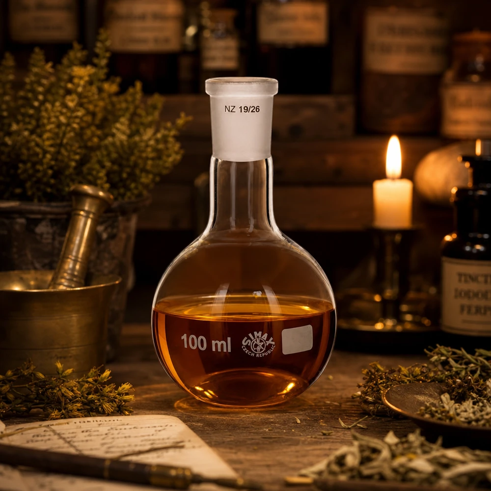 Stehkolben 100ml mit Normschliff (19/26) Analytik Rundkolben 100ml für Synthesen - robustes Borosilikatglas mit genormter 19/26 Öffnung