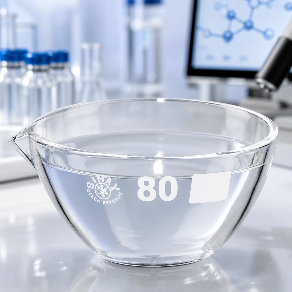 Hochtemperatur-beständige 90ml Abdampfschale aus Borosilikat mit Ausguss für anspruchsvolle Labortests