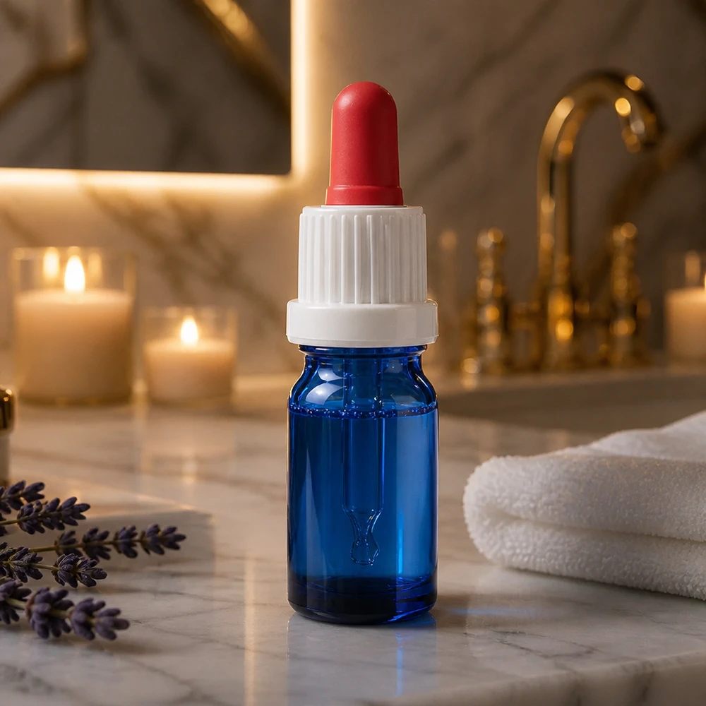 Hochwertige BlueLine Pipettenflasche 5ml mit hygienischem Verschluss für sterile Aufbewahrung