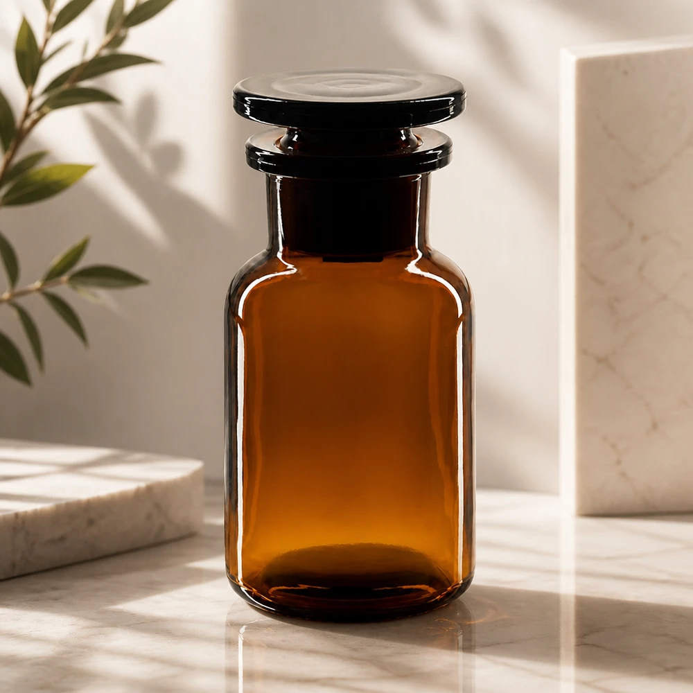 Vintage Apothekerglas 100ml Rundschulter Weithals Stopfen für Kräuter und Gewürze