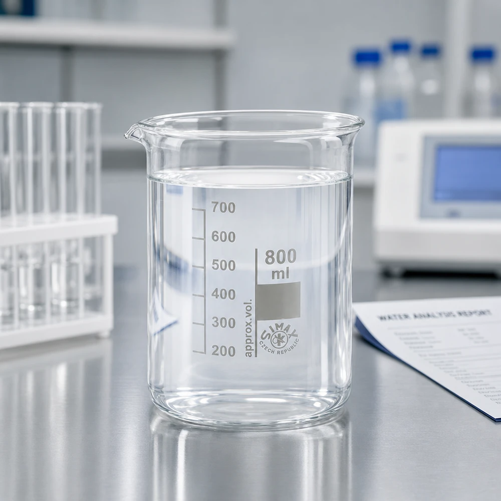 Spülmaschinenfestes Becherglas 800ml Borosilikatglas niedrige Form für einfache Reinigung