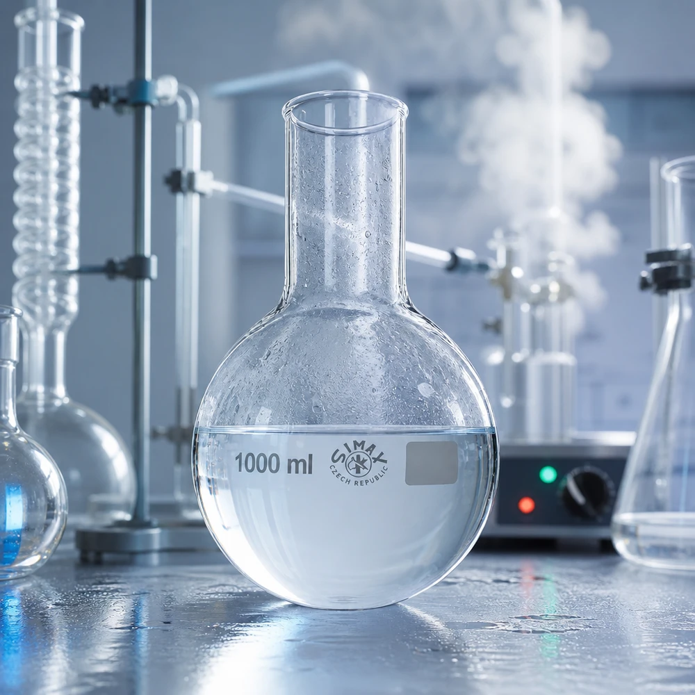 Rundkolben 1000ml Weithals mit stabiler Bauform für sichere Handhabung im Laboralltag