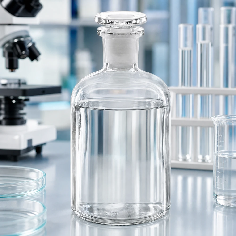 Rundschulterflasche 250ml klar Enghals Glasstopfen Aufbewahrungsflasche Glas klar 250ml mit Glasstopfen Enghals für Laborproben und Lösungen