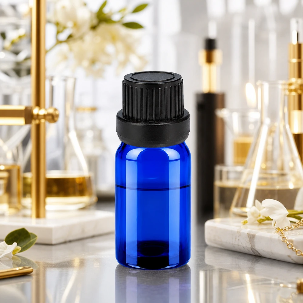 5ml Tropfflasche 2mm schwarz Originalitätsverschluss BlueLine UT18/5 Vielseitige blaue 5ml Tropfflasche OV BlueLine UT18 für DIY Kosmetik und Naturheilkunde