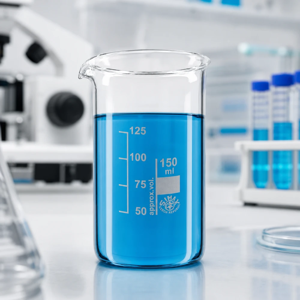 SIMAX Becherglas 150ml hohe Zylinderform mit eingeätzter Milliliterskala
