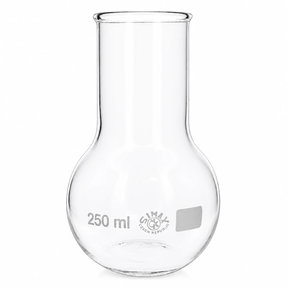Stehkolben 250ml Weithals Rundkolben 250ml mit breitem Hals aus temperaturbeständigem Glas für Erhitzungsverfahren