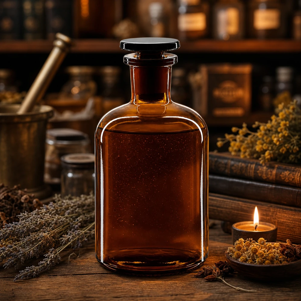 Rundschulterfl. 250ml braun Enghals Glasstopfen Enghals Vorratsflasche 250ml braun mit Glasstopfen für Tinkturen und ätherische Öle