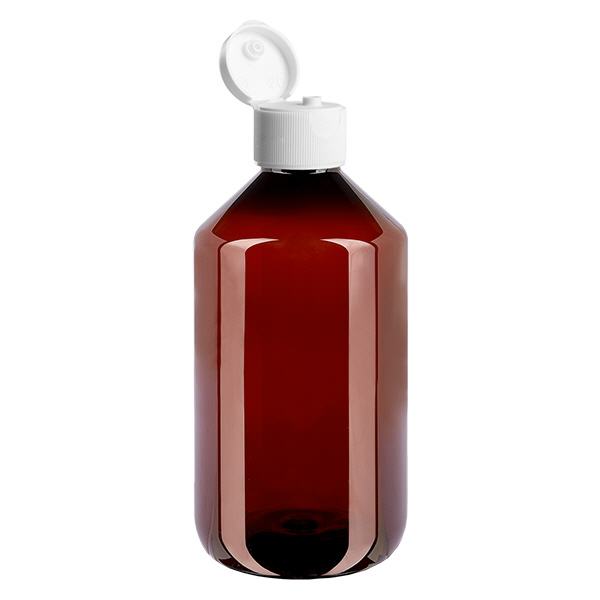PET Flasche 500ml mit weißem KlappVerschluss PET Flasche 500ml mit weißem KlappVerschluss