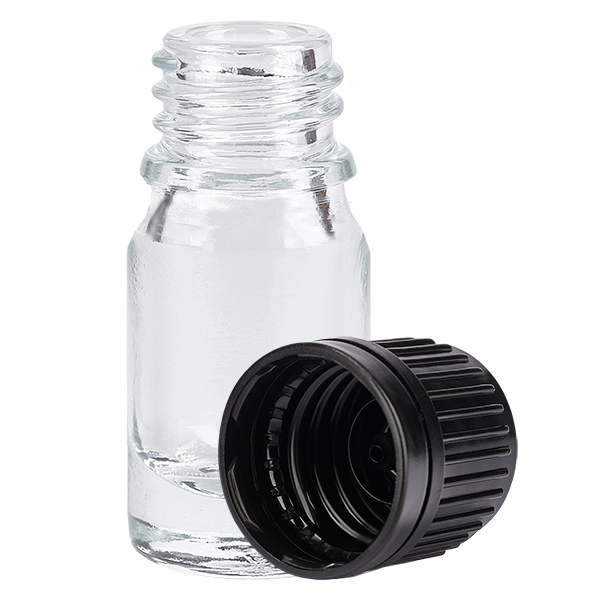 5ml Flasche 11mm Schraubverschluss schwarz Originalitätsverschluss ClearLine UT18/5