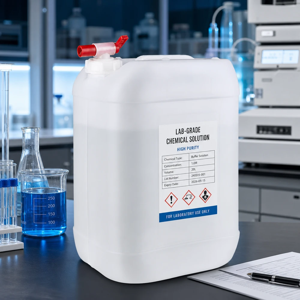 Kanister 25 Liter mit Auslaufhahn Großvolumiger Flüssigkeitsbehälter 25 Liter mit rotem Kunststoffhahn und Tragegriff