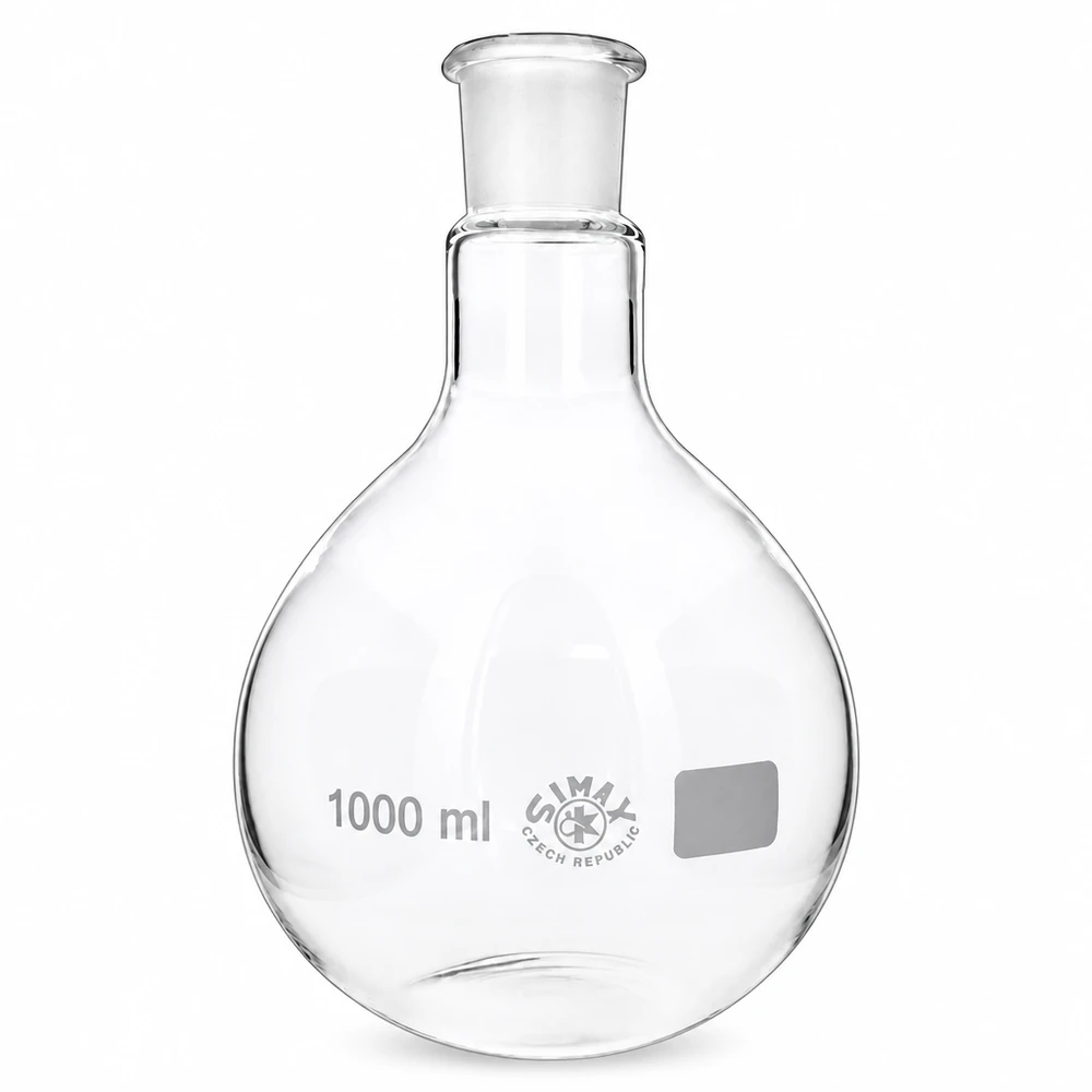 Borosilikat Stehkolben 1000ml kugelförmig mit 29/32 Schliffverbindung für Laborversuche