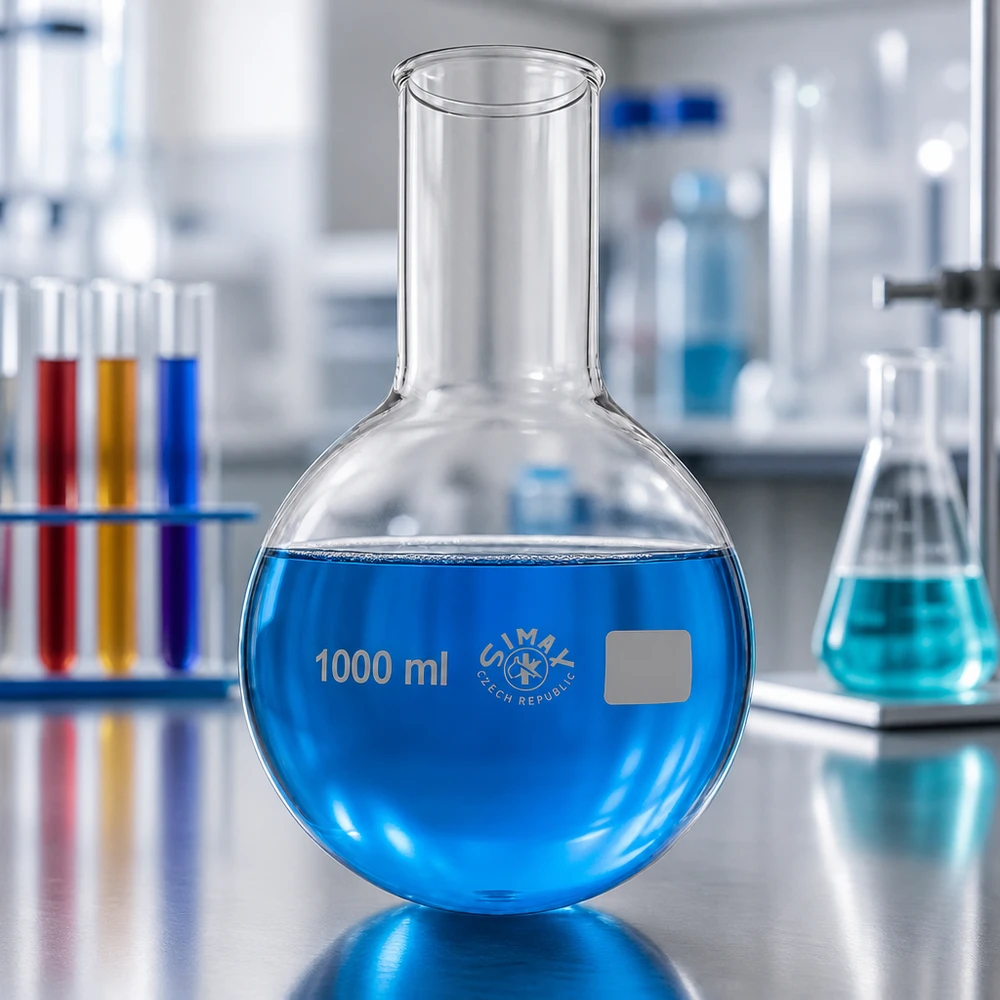 Rundkolben 1000ml Weithals Rundkolben 1000ml mit stabilem Design für sichere Handhabung chemischer Lösungen