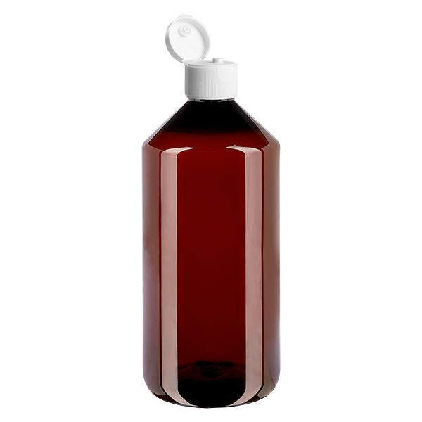 PET Flasche 1000ml mit weißem KlappVerschluss PET Flasche 1000ml mit weißem KlappVerschluss