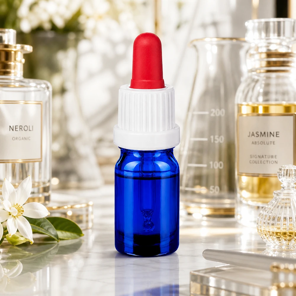 5ml Pipettenflasche weiß/rot Originalitätsverschluss BlueLine UT18/5 Professionelle 5ml Pipettenflasche BlueLine UT18/5 mit weißer Kappe für pharmazeutische Anwendungen