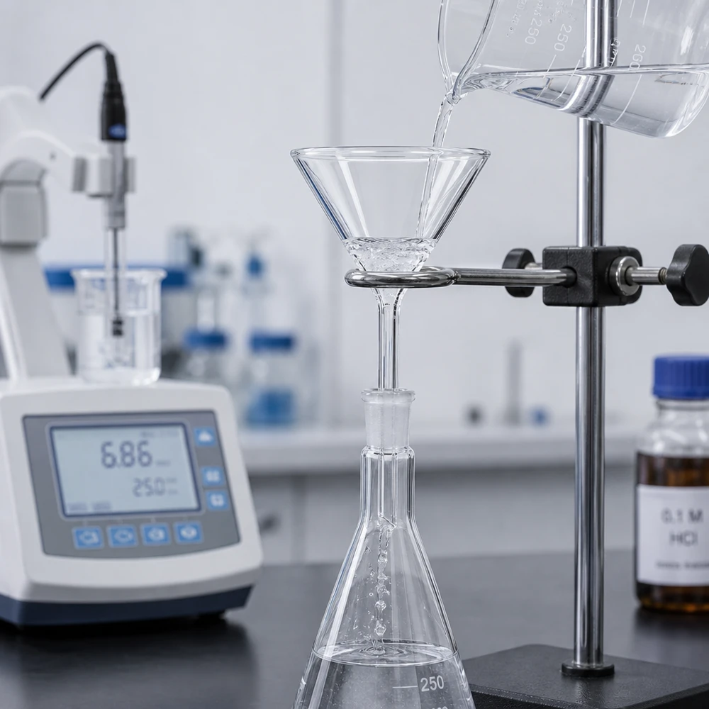 Universeller 60-Grad-Trichter aus Kalk-Soda-Glas für Parfümherstellung Pharmazie und Analytik