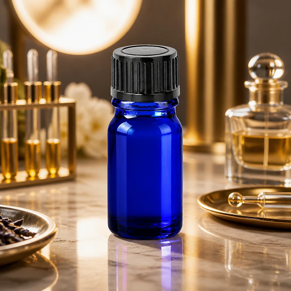 5ml Flasche 11mm Schraubverschluss schwarz Standard BlueLine UT18/5 Professionelle 5ml Flasche mit blauer Lichtschutzfunktion und zuverlässigem Schraubverschluss