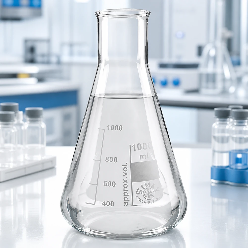 Weithals-Kolben 200ml aus klarem Glas für professionelle Laborausstattung