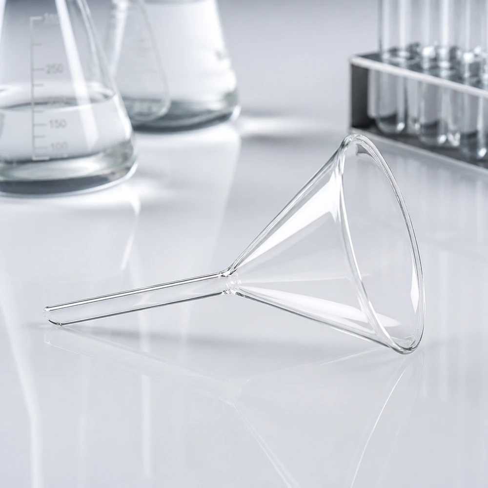 Universeller Glastrichter 60° Winkel 100mm Durchmesser für Destillation und Filtrationsarbeiten