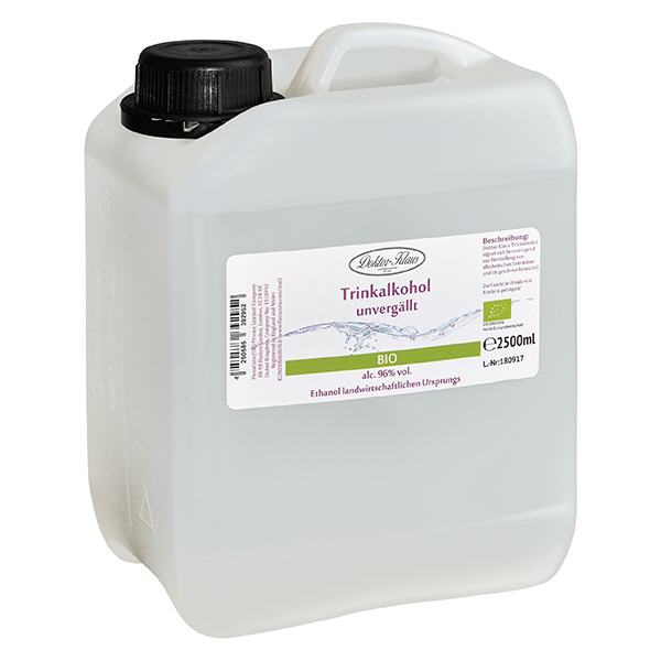 2500ml Bio Weingeist (Trinkalkohol) 96% Doktor-Klaus 2500ml Bio Weingeist (Trinkalkohol) 96% Doktor-Klaus