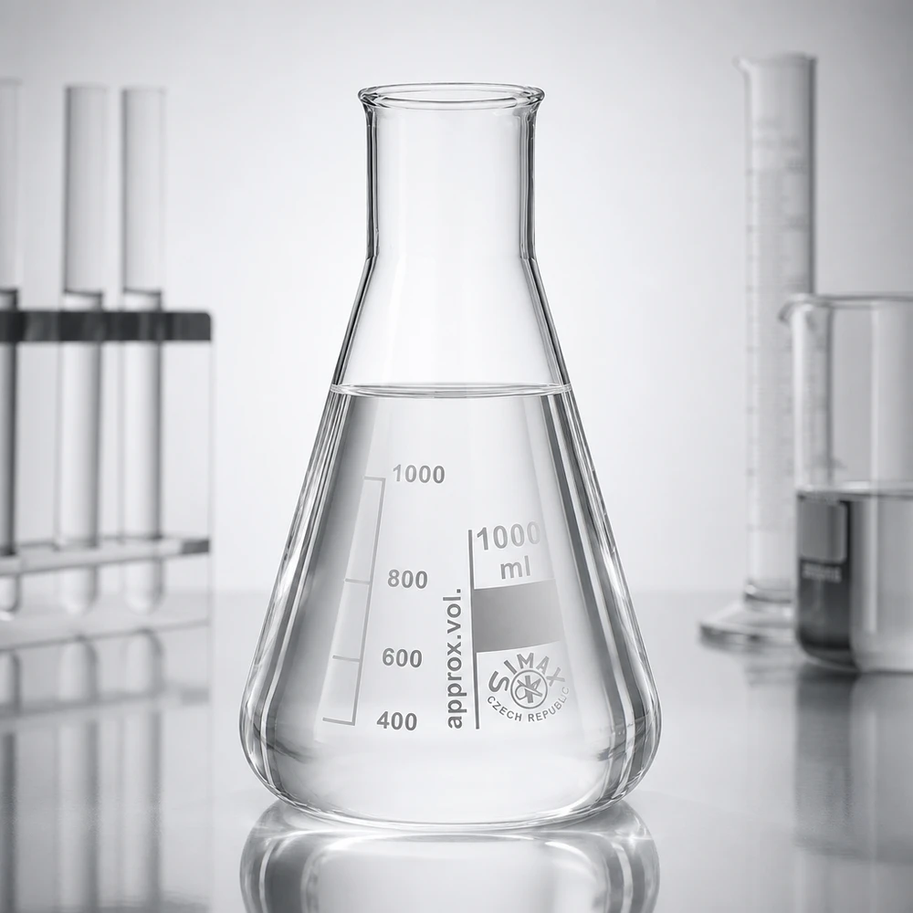 Erlenmeyerkolben 100ml Weithals Kristallklarer Erlenmeyerkolben 100ml mit weitem Hals und präziser Volumenskala für Labore