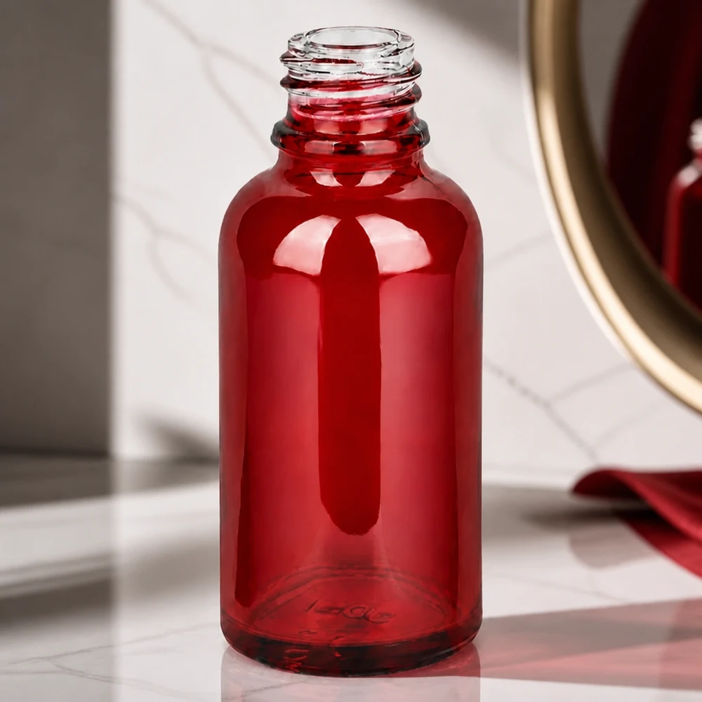 30ml Apothekenflasche RedLine UT18/30 UNiTWIST RedLine UT18/30 UNiTWIST 30ml Flasche mit lichtschützender roter Färbung für empfindliche Substanzen