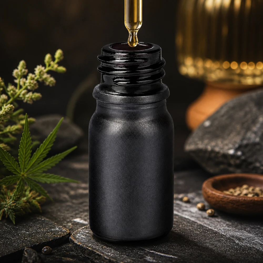 5ml Apothekenflasche BlackLine UT18/5 UNiTWIST 5ml BlackLine Violettglasflasche UT18/5 mit Schraubverschluss für sichere Aufbewahrung von Tinkturen