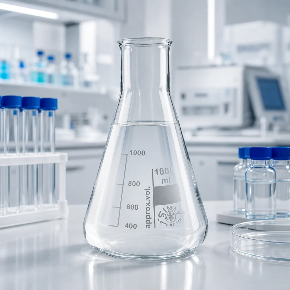 Steriler Erlenmeyerkolben 100ml Weithals für kontaminationsfreie Laborarbeiten und Tests
