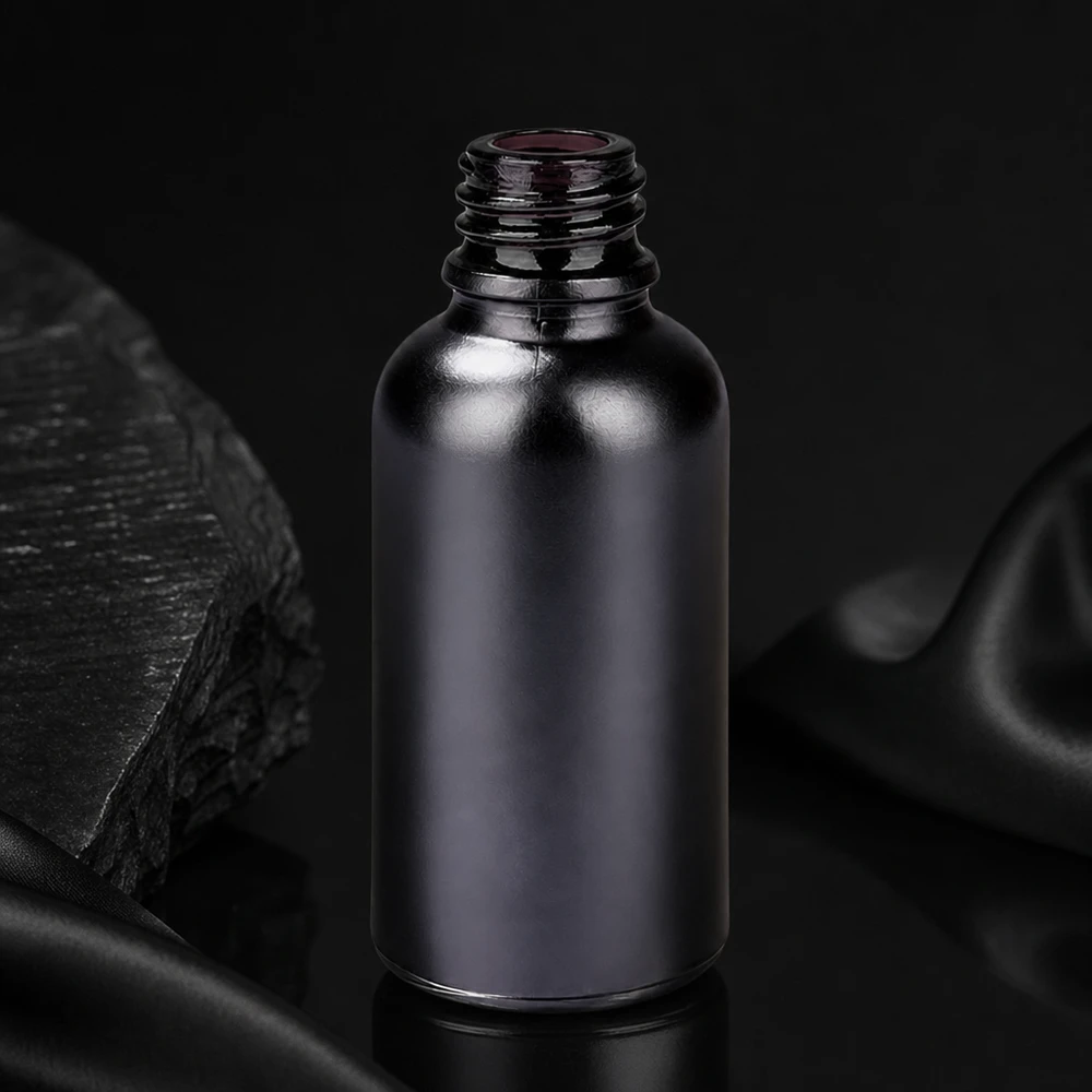 Moderne 30ml Apothekerflasche BlackLine mit innovativem UNiTWIST UT18/30 Schnellverschluss