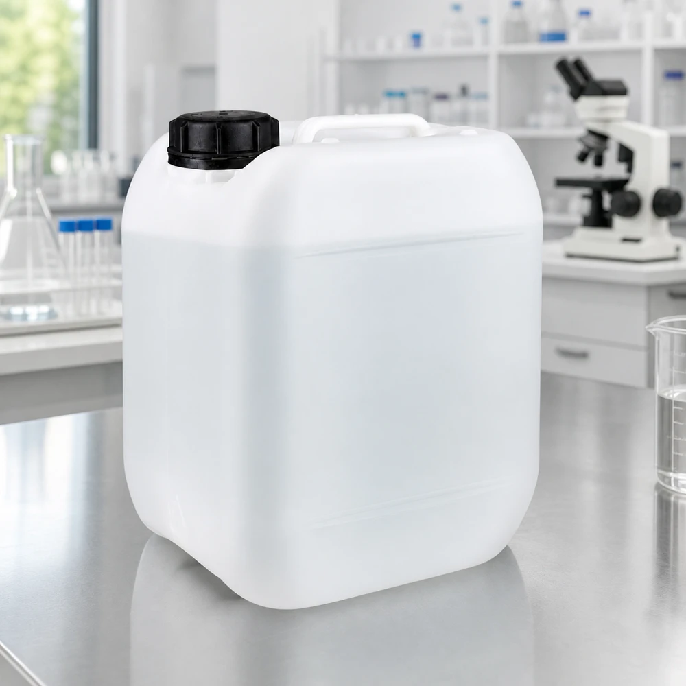 Robuster 5L Industriekanister aus PE-Kunststoff mit schwarzem Sicherheitsverschluss