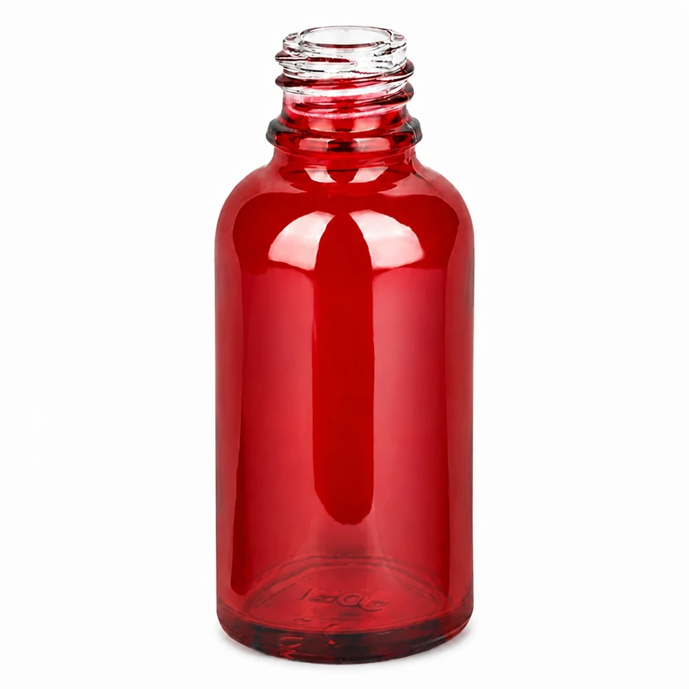 RedLine UT18/30 UNiTWIST 30ml Glasflasche mit transparentem roten Körper und Schraubgewinde