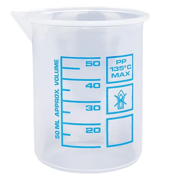 50ml Messbecher (Griffinbecher) PP, antistatisch 50ml Messbecher (Griffinbecher) PP, antistatisch